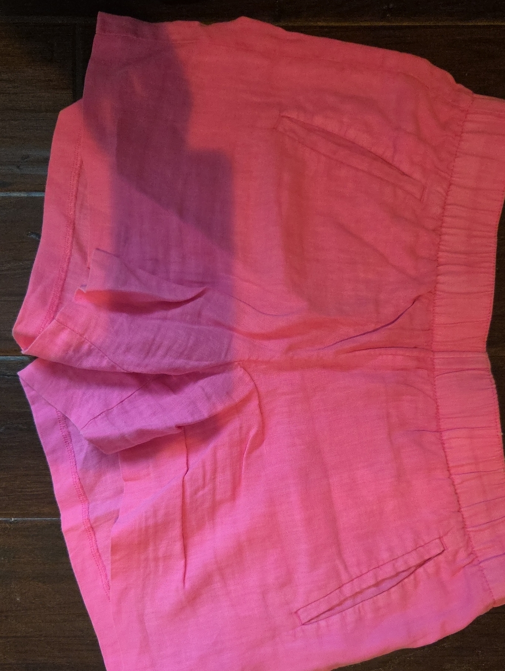 Women's Linen Lilly Pulitzer Bright Pink High-Waist Casual Shorts